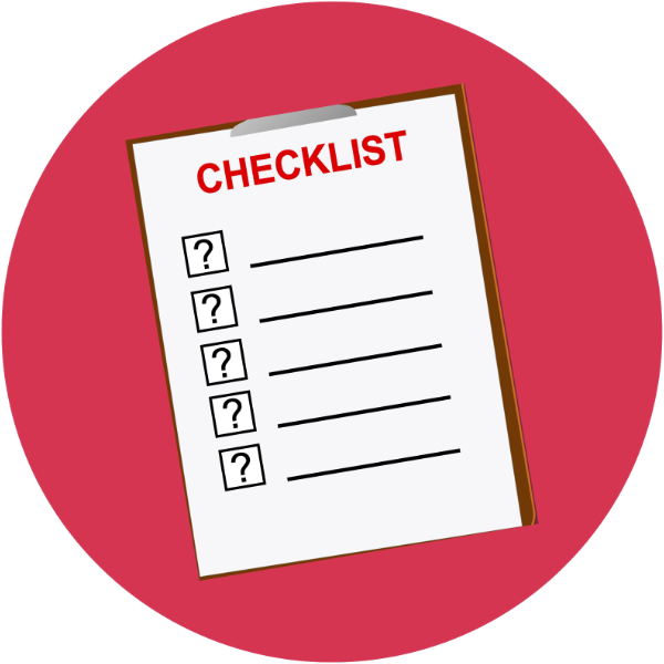 Illustration einer Checkliste für den Webseiten-Check